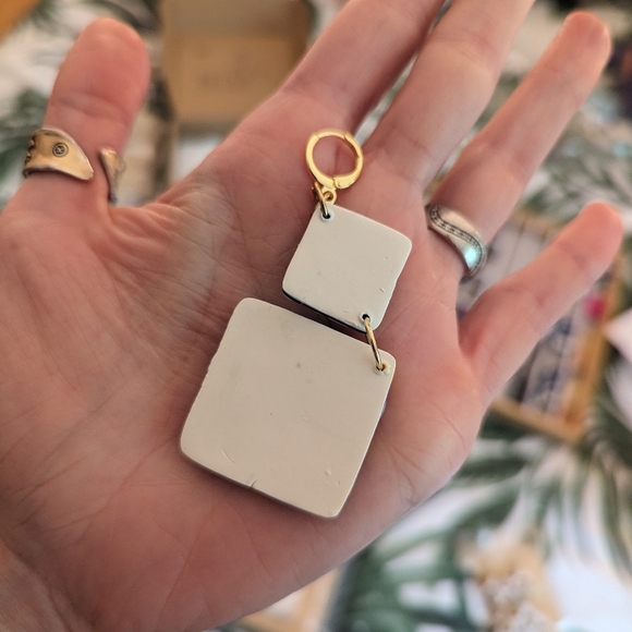 Azulejo Tile Statement Earrings - Picture 10 of 13